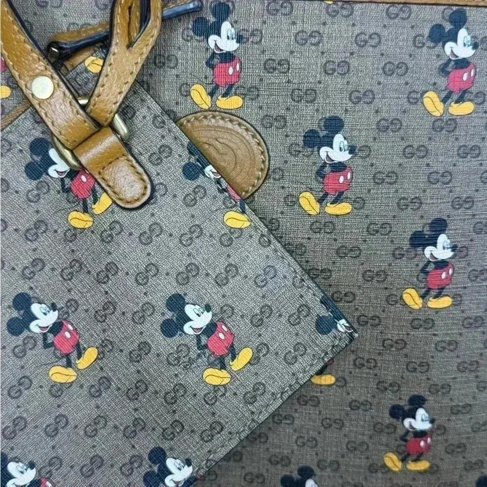 Gucci Disney GG Leather Tote Beige Women’s Bag. - Picture 16 of 16